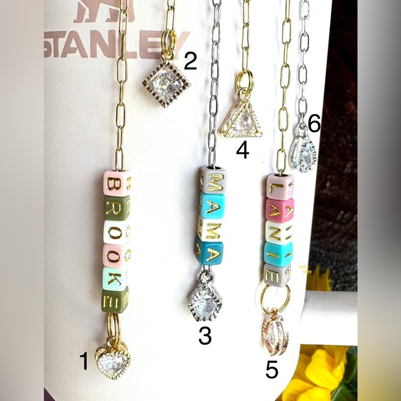 Charm Portachiavi Iniziale G Per Stanley Tumbler: Accessorio Personalizzato Blu